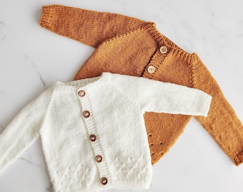 Baby Cardigan Knitting Pattern, Newborn cardigan knitting pattern, DK baby cardigan knitting pattern, Easy baby knitting patterns