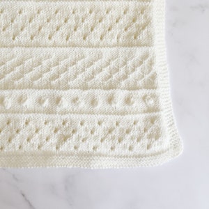 Baby Blanket Knitting Pattern - Angus baby blanket - Instant PDF Download - newborn baby blanket knitting pattern DK