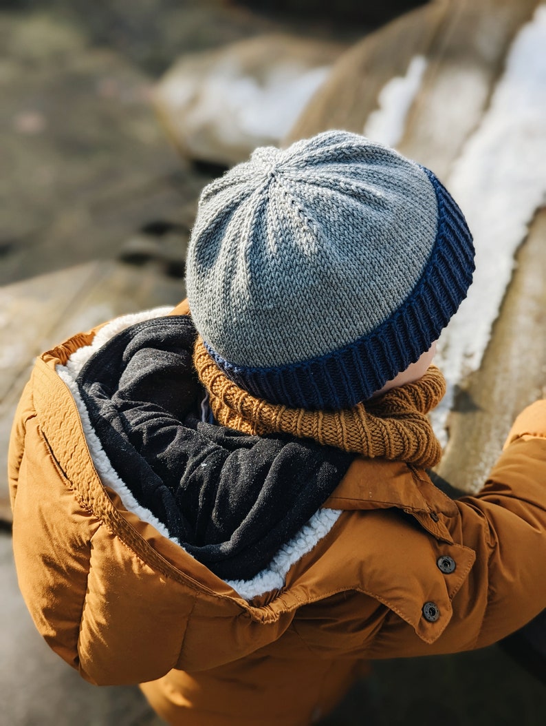 Simple Hat Knitting Pattern Beanie Hat Knit Pattern for Baby, Toddler, Child, Teen and Adult image 3