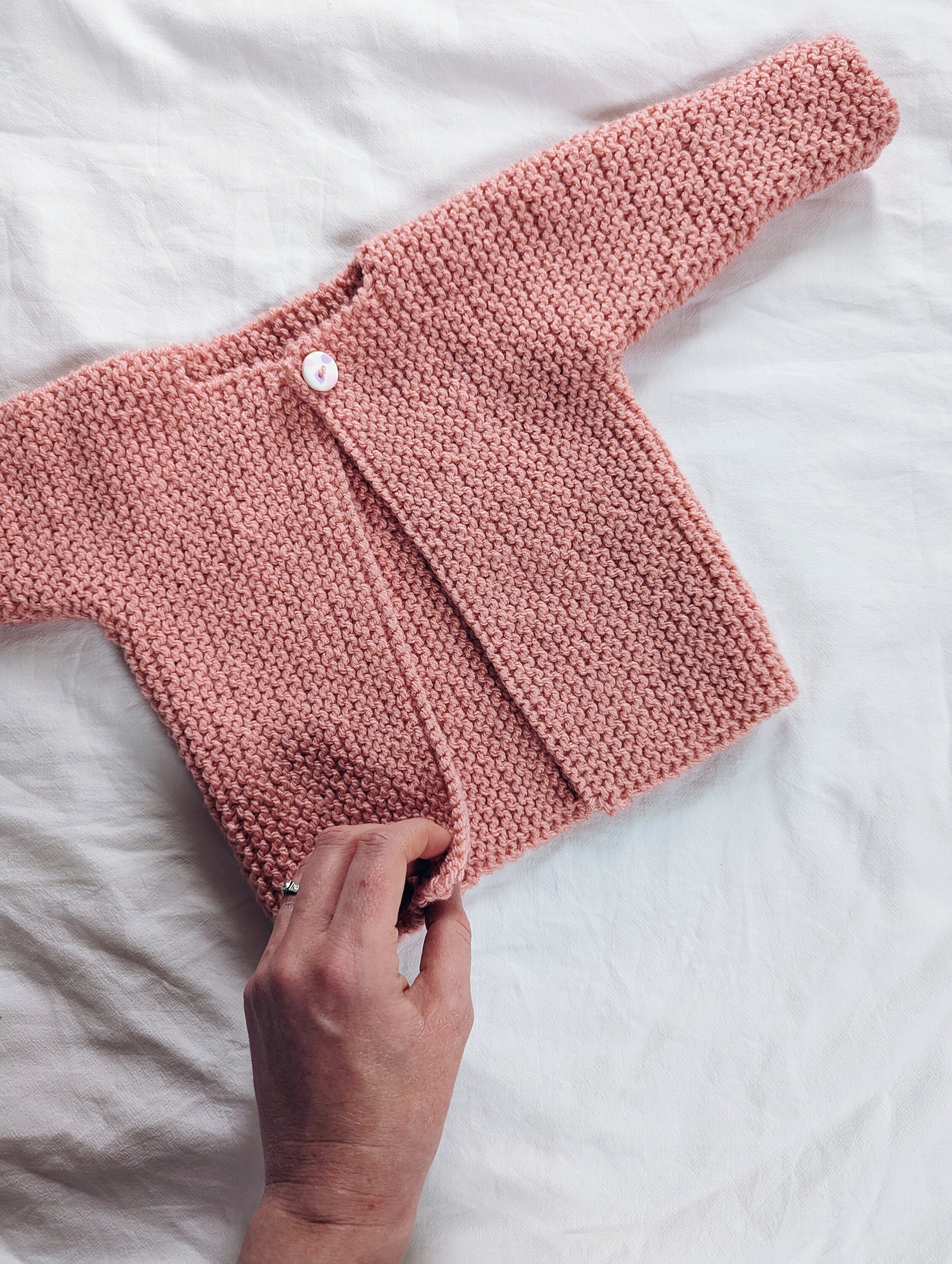 Baby Aran Cardigan Knitting Pattern, Easy Baby Knitting Pattern, PDF