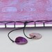 Japanese Style Sketchbook with handmade pastepainted covers. Blue Japanese Iris. A6 Notebook with Japanese Stabbindings.