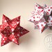 2 Printable Paper Christmas Stars, Easy to make. Geometric Christmas Ornaments downloadable DIY kit.