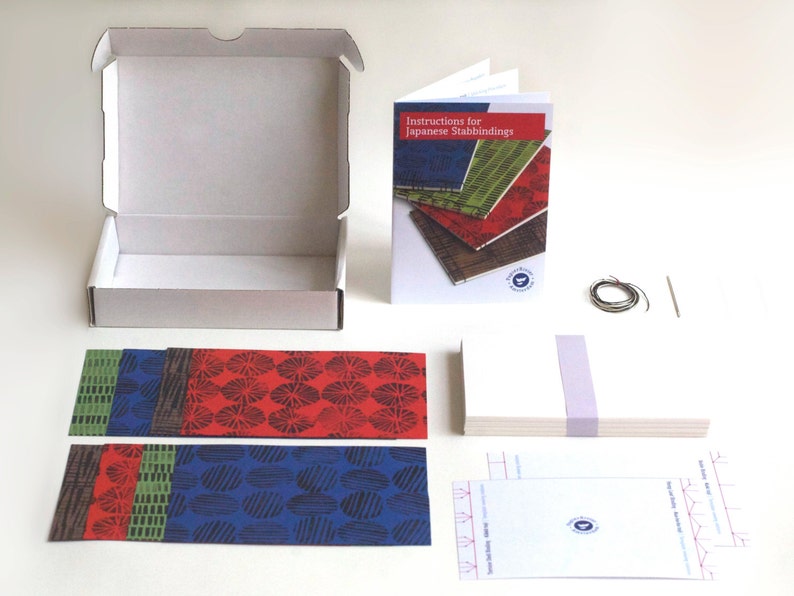 DIY Bookbinding Kit Four Japanese Style Booklets. Craft Kit Etsy