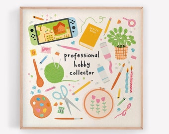 Professional Hobby Collector - Square Print
