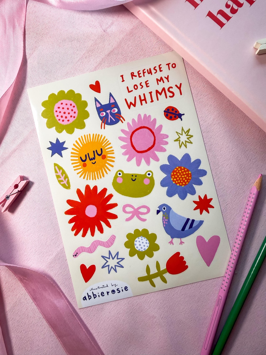 Whimsy Sticker Printable Whimsy Sticker Sheet - Etsy