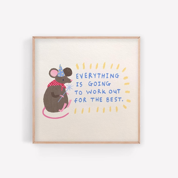 Magische Maus Kunstdruck | Positive Affirmation