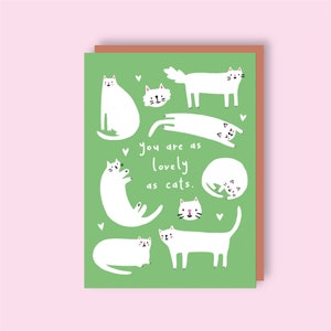 Vous êtes aussi beaux que des chats - Carte de voeux A6