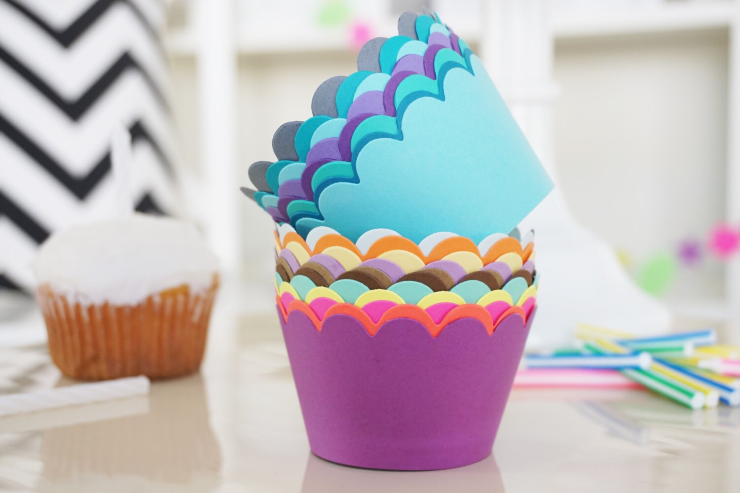 CUSTOM Cupcake Wrappers Set of 24 Etsy