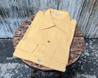 NOS 1940s Rayon Arrow Gabanaro Loop Collar Shirt - Etsy