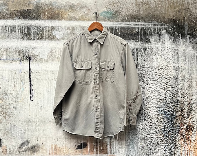 Gray 1950s Work Shirt