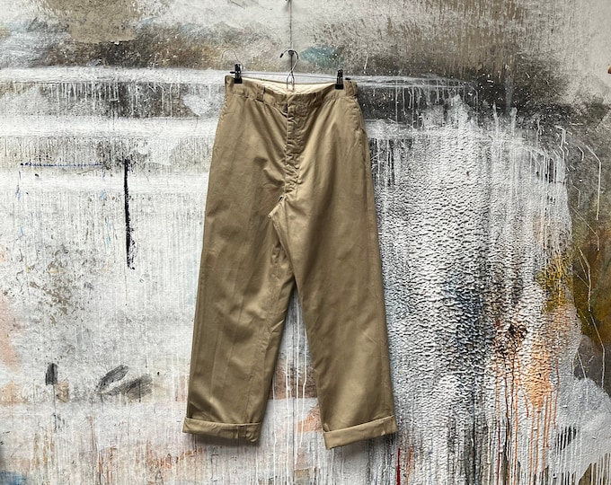 29 Waist '60s Khaki Trousers