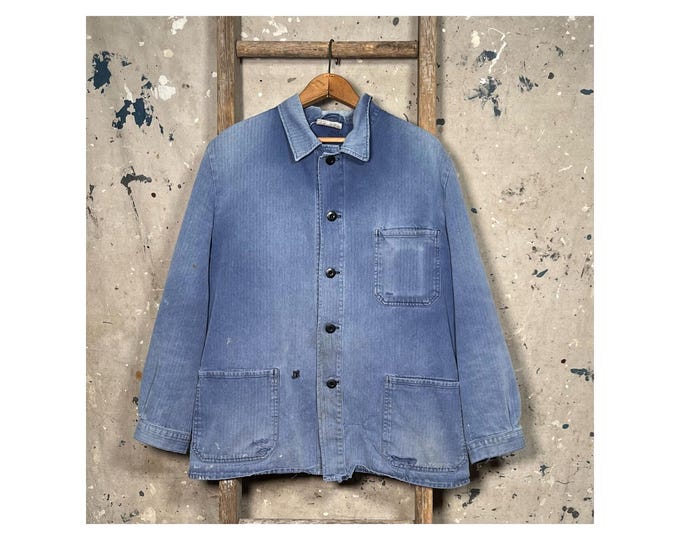 Faded Herringbone Twill Chore Jacket