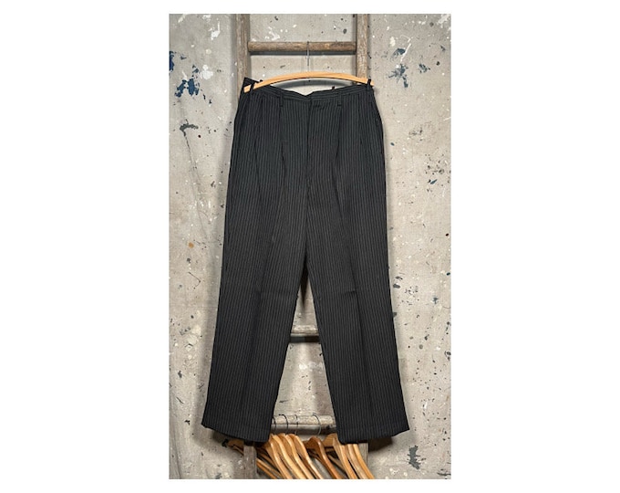 Antique Black Stripe Trousers 32 waist