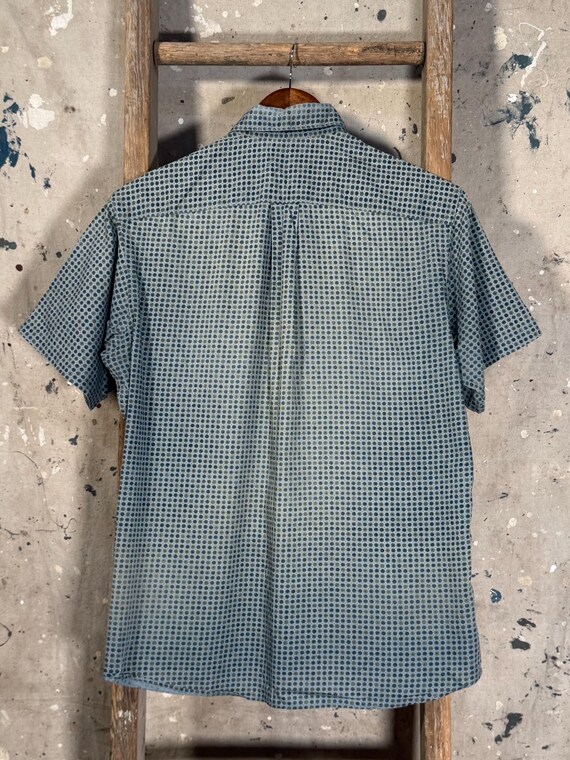 Faded 1960s Patterned Button Down Shirt - image 3
