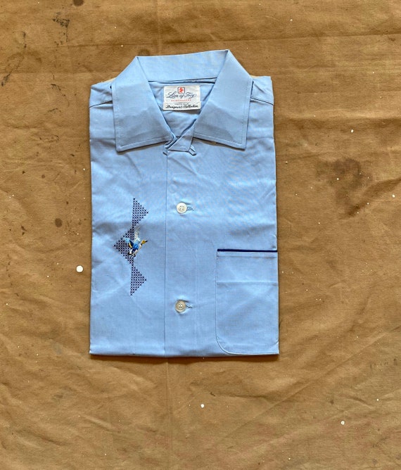 Buy NOS 40s / 50s Loop Collar Shirt Online in India - Etsy