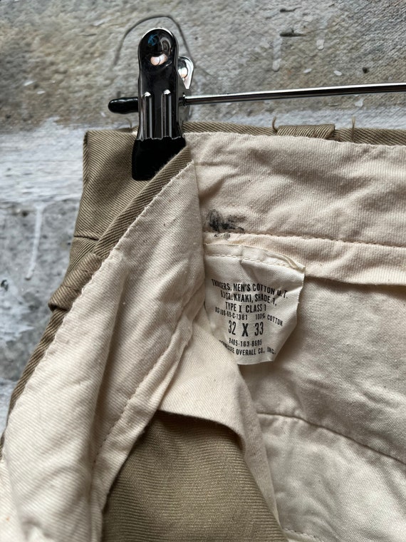 29 Waist '60s Khaki Trousers - image 8