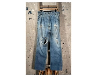 1950s Union Made Heavily Distressed ‘60s Jeans