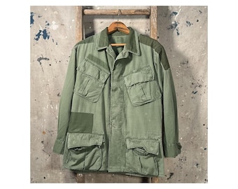 Patchwork Slant Pocket 60s Poplin jacket