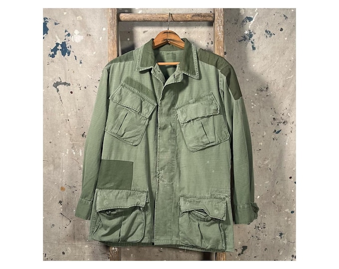 Patchwork Slant Pocket 60s Poplin jacket