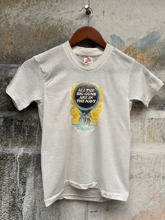Big Guns '70s Navy T-shirt - image 3