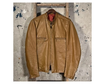 1970s Harley Davidson Leather Cafe Racer