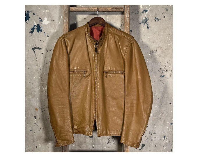 1970s Harley Davidson Leather Cafe Racer