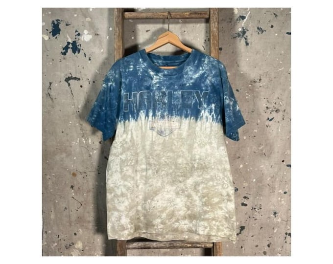 Thrashed '90s Harley Davidson Tie-Dye T-Shirt