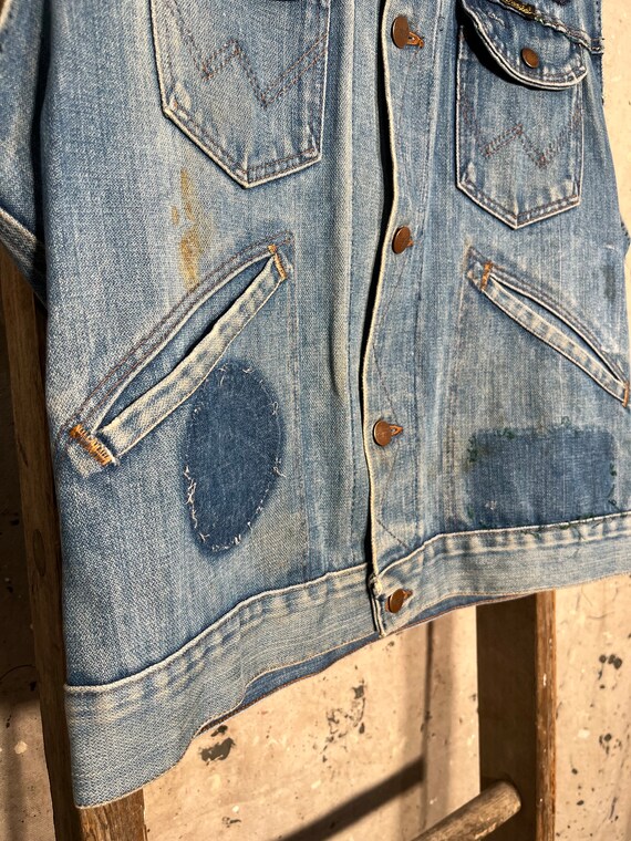 MC '70s Wrangler Denim Biker Vest Chain Stitched - Etsy MC '70s Wrangler Denim Biker Vest Chain Stitched - Etsy