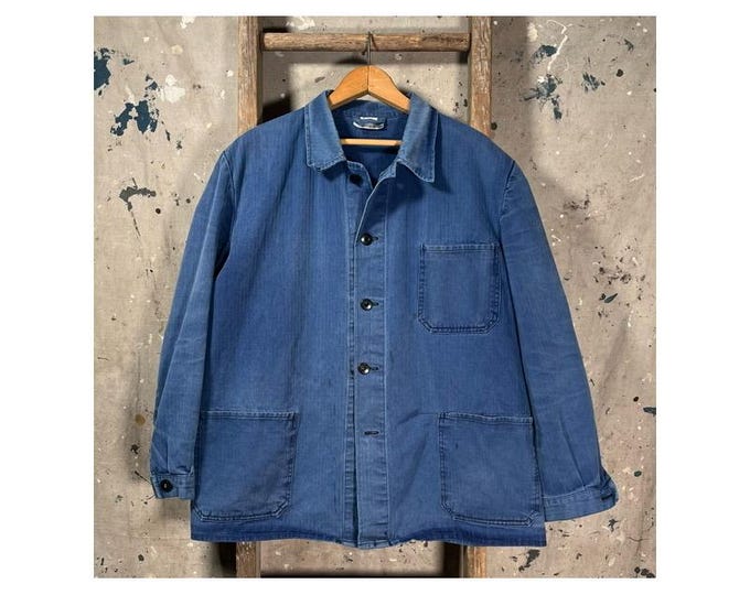 Blue Herringbone Twill Chore Jacket