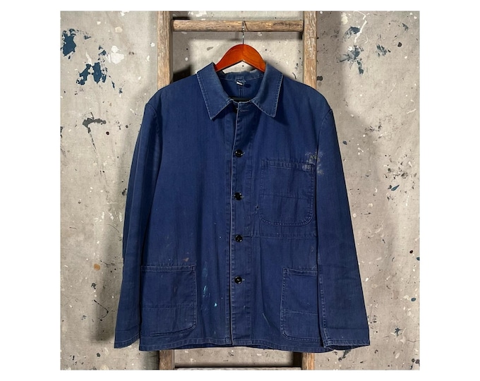 Blue Herringbone Twill Chore Jacket