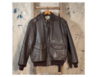 Leather 1980s LL Bean Bomber Jacket