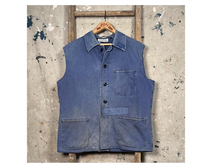 Patchwork Herringbone Twill Vest