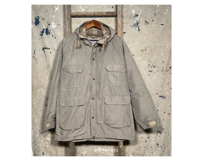1970s Woolrich 60/40 Parka Wool lined Gray