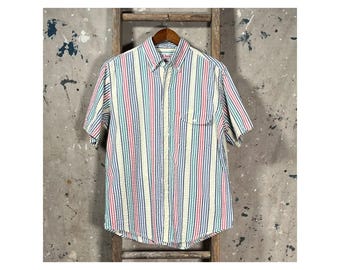 Multi Color Stripe '90s Orvis Seersucker Shirt