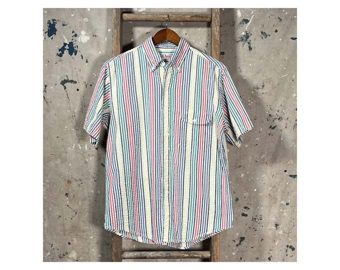 Multi Color Stripe '90s Orvis Seersucker Shirt