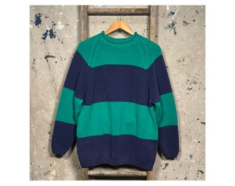 Striped '90s Eddie Bauer Roll Neck Sweater