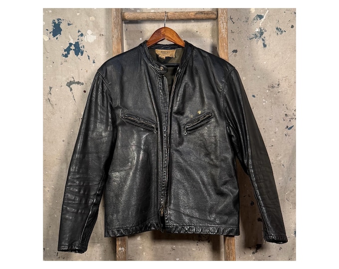 Bates California '60s Leather Cafe Racer 44
