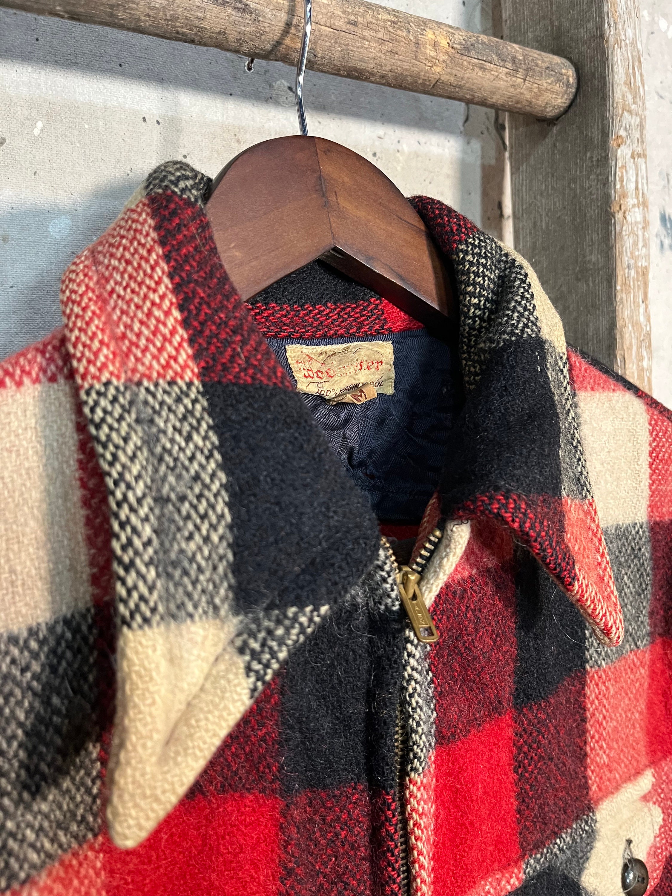 1950s Wool Shirt Jacket Buffalo Plaid 1950s Wool Shirt Jacket Buffalo Plaid