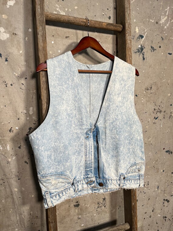 Custom ‘70s Levi’s Denim Vest Orange tab - image 5