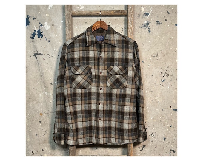 50s Pendleton Board Shirt Loop Collar