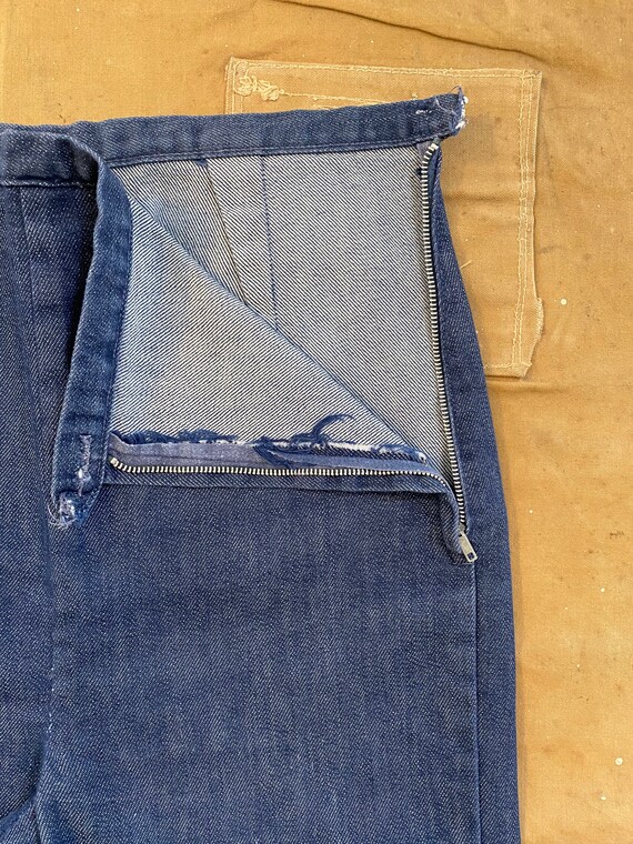 24 waist '50s  Side Zip jeans Dark wash Petite - image 8