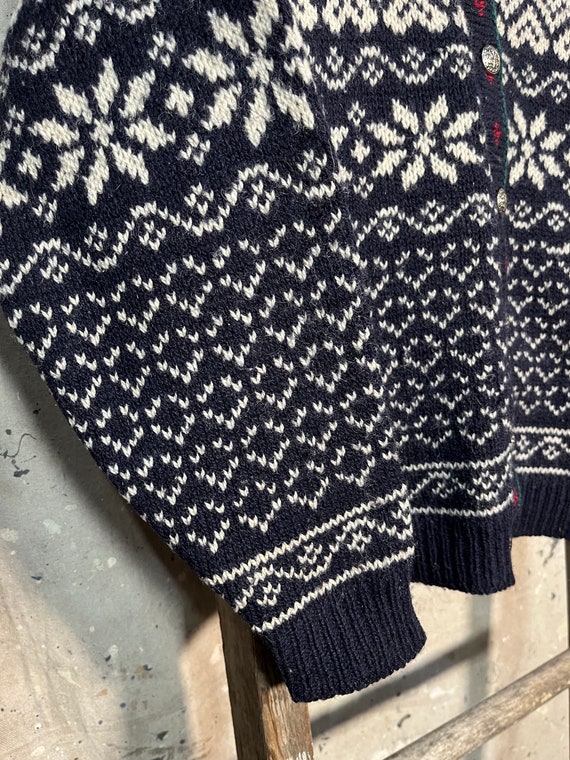 LL Bean '80s Pattern Cardigan Sweater - image 6