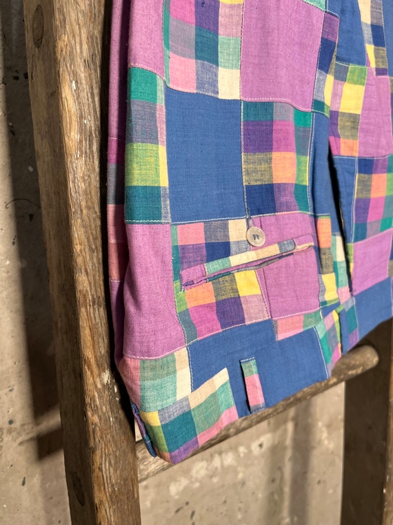 Patchwork 1960s Madras Plaid Trousers - image 8