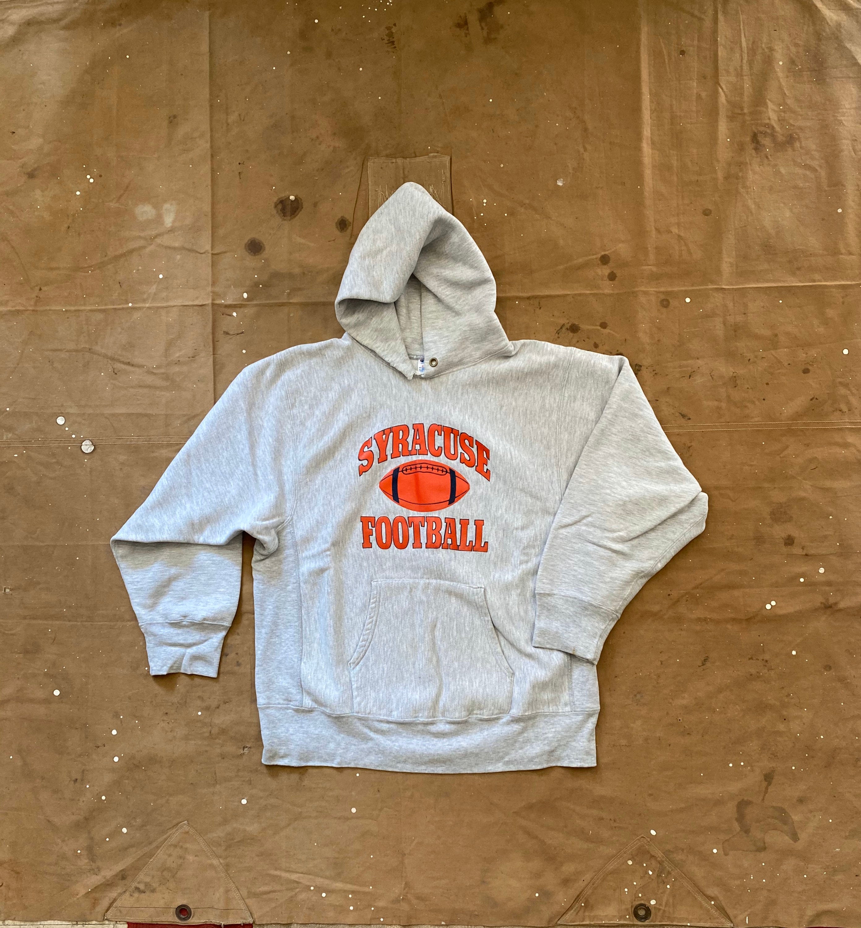 SU 80s Champion Reverse Weave Hoodie Syracuse Football - Etsy