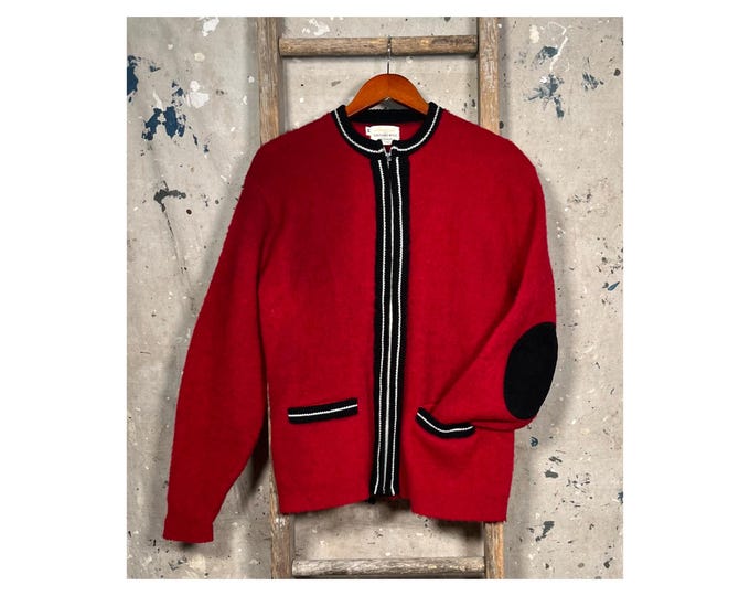 Mohair 1950s Cardigan Wool Pennleigh Full Zip Sweater