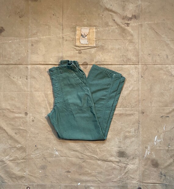 60s US Army Trousers 27 Waist OG 107 Adjustable