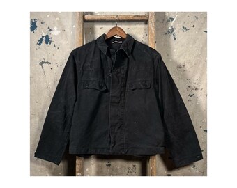 Black Cotton Work Jacket