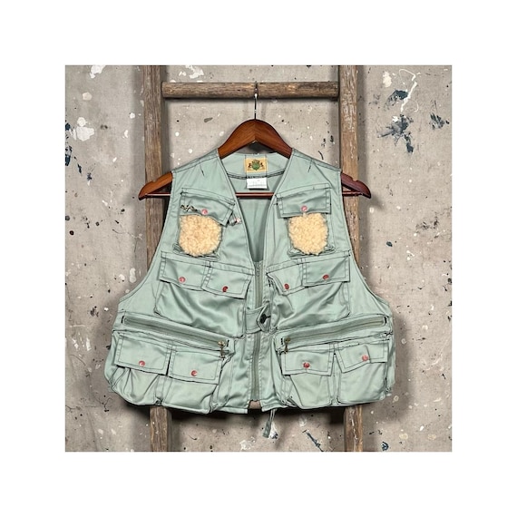 Mint '60s Fishing Vest by Ideal - Etsy