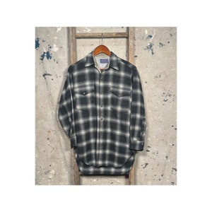 1950s Pendleton Wool Shirt Shadow Plaid