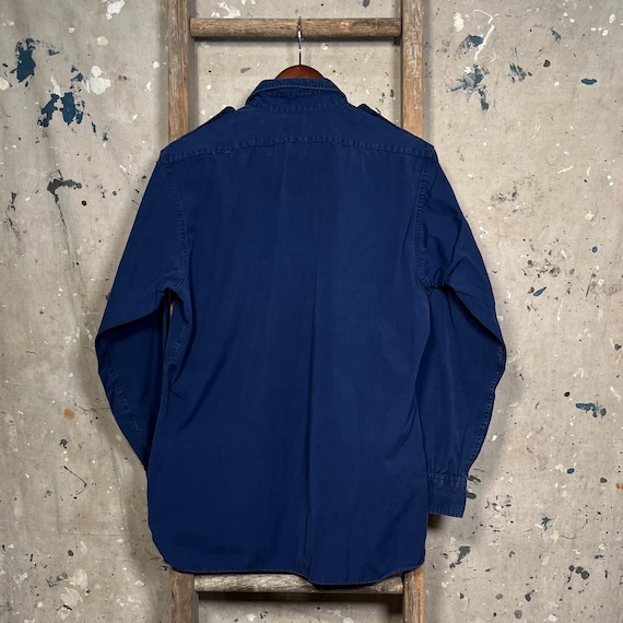 1950s Blue Poplin Shirt by Elbeco Simpson Soulette - Etsy